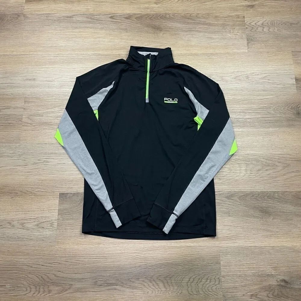Polo Sport Shirt Mens Small Black 2016 US Open Performance Tennis Pullover